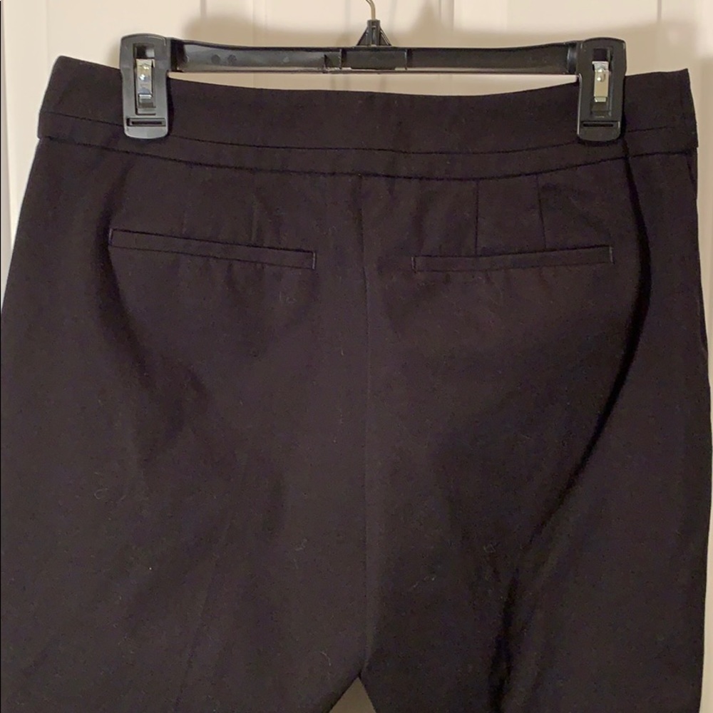 Ann Taylor Black Midrise Curvy Cotton Twill Pants - Picture 3 of 6